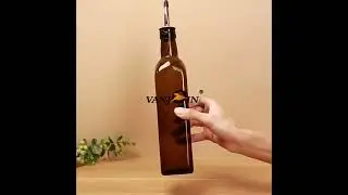 Olive oil glass bottle with pourer