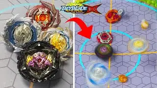 METAL CHIP BEYBLADE BATTLE ROYALE! Longinus VS  Solomon VS Lucifer VS Perseus