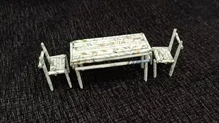 Newspaper se Mini Table Chair 🪑 | Best Waste Art & Craft | Miniature Furniture