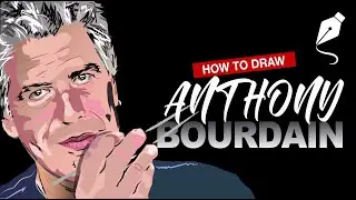 How to Draw Anthony Bourdain Vector Portrait in Adobe Illustrator