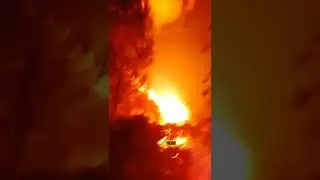 ⚫ War footage : Huge explosive of weapon storage on kakhovka, In another view.