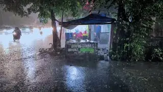 Walking in the Atomic Rain Bomb Smashes All Your Stress||Real Rain Sound for Deep Sleep||KH0093