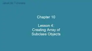 Chapter 10 (Lesson 4: Creating Array of Subclass Objects)