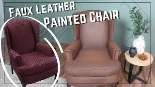 EASY DIY Leather Chair // Trendy Aesthetic Painted Chair DIY // Furniture Art
