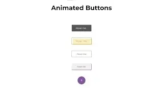 🎨 Animated Buttons In HTML CSS | Tutorials for Beginners