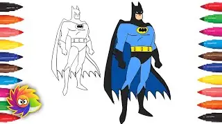 How to Color BATMAN - DC Comics | Kids Coloring & Art | Colors Tumble. #batman #colorstumble #kids