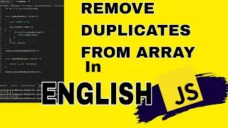 Remove Duplicates From Array - English | In #javascript