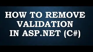 How to remove validation