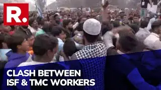 In Kolkata, Police Lathicharge & Disperse ISF Supporters Post Clash With TMC; Chaos Ensues