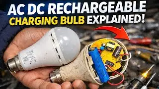 Ac Dc Rechargeable charging bulb Explained / how its work  charging bulb in hindi /