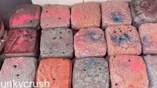 Red Pasted Glitter Gym Chalk ASMR Satisfying Crush #youtube#asmr#satisfying #subscribe 