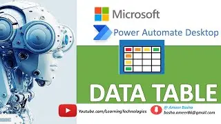Power Automate Desktop #216 || Introduction to Data table variable actions