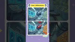 🌍 Find 3 Differences | A Space Satellite Control Bay | Neels Finds - 0080 #puzzle #spotthedifference