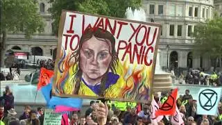 Extinction Rebellion - Defying the police ban (Day 10) (57) (UK) - ITV News - 16th October 2019