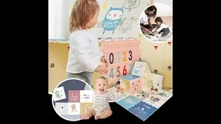 BabiesMart Baby Play Mat Reversible XPE Foam Mat Safe & Baby Friendly Foam Play Mat