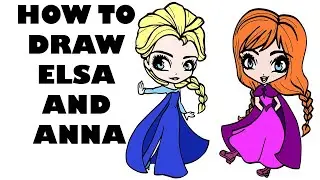 HOW TO DRAW ELSA AND ANNA TOGETHER
