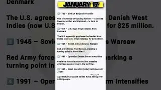 January 17 &ndash; Major Events in History #diveinfact #staticgk #currentevents