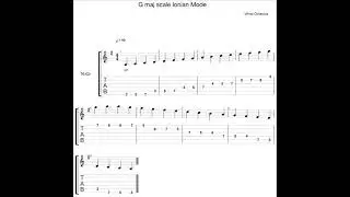G may scale Ionian mode