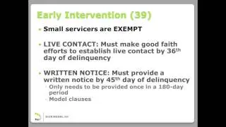 Loss Mitigation and Delinquent Borrower Rules