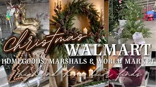 NEW 🎄CHRISTMAS DECOR SHOP WITH ME - Walmart, Homegoods, World Market & Marshalls