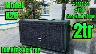 Loa kéo sách tay | chất âm cực hay , loa 4 đường tiếng , 2 bass 20 , 2 trép công xuất 1000W #loakeo 