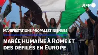 Manifestations propalestiniennes: une mar&eacute;e humaine &agrave; Rome et plusieurs d&eacute;fil&eacute;s en Europe | AFP
