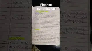 Finance Commission & it's functions