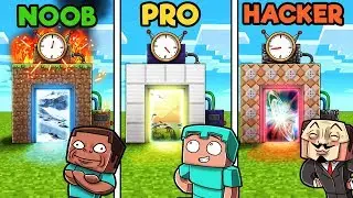 Minecraft - TIME MACHINE! (NOOB vs PRO vs HACKER)