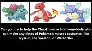 Daily Multiple Choice Requests On Pok&eacute;mon Mascot Costumes Ivysaur Charmeleon Wartortle