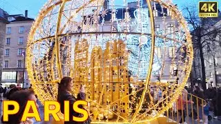 🇫🇷Christmas in Paris 2024🎄Luxurious Decor at Place Vend&ocirc;me & Rue Saint-Honor&eacute;✨Walking Tour in 4K HDR