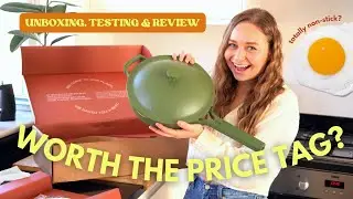 Our Place ALWAYS PAN review, unboxing, nonstick test *plus* NEW Frying Deck
