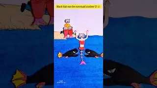 Black Fish eat the mermaid mother😢credit:@CACTUS_art #art #sad #moralstories #shorts #youtubeshorts
