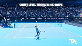 AO26: Zverev vs De Minaur: Court Level Practice Set 4K 60FPS
