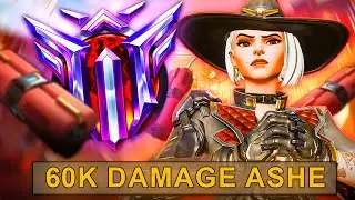 60K DAMAGE 70 ELIM BROKEN ASHE BUILD | Overwatch 2 Stadium