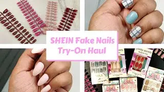 SHEIN Fake Nails Try-On Haul |How to : Salon Like Nails at Home | Shein Nails| Shein Sale Haul