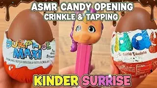 ASMR Candy Surprise: Kinder Maxi, PEZ & Mini Egg &mdash; Crinkle & Tapping