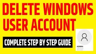 How To Delete A User Account In Windows 10 | Registry Settings | Regedit