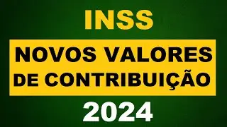 NOVOS VALORES DE CONTRIBUIÇÃO 2024 INSS