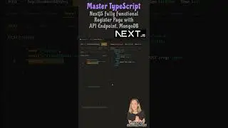 Master TypeScript NextJS Fully Functional Register Page with API Endpoint, MongoDB | #viralvideo