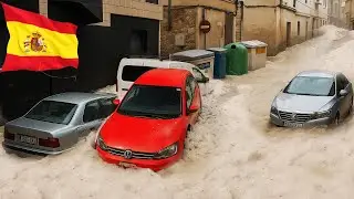 Chaos in Spain ! Historic Hailstorm Strikes Eastern Spain 🌊 Streets Turn to Ice & Widespread Damage