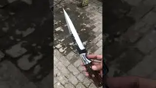 Custom made hand forged hunting knife /hunting/camping/outdoor/woodhandle/handmade/unique/durable