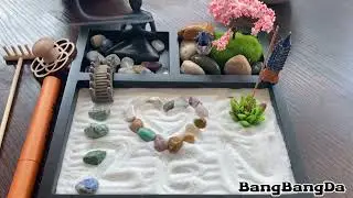 Desktop Meditation Yoga Zen Garden  Tabletop Rock Sand Chakra Altar Zen Decor Home Office Zen Gifts