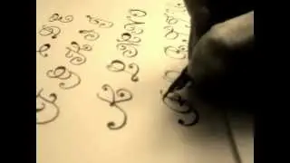 Write cursive fancy letters - (for beginners) - :)
