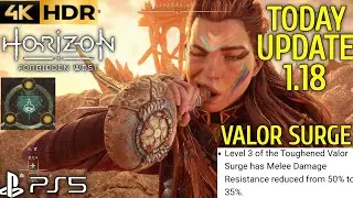 Toughened Valor Surge Has Reduced Melee Damage Resistance Horizon Forbidden West New Update 1.18 PS5