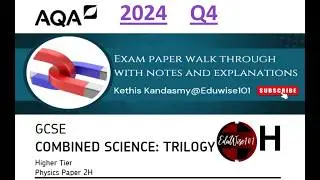 AQA GCSE Combined Science Physics (2024) - Paper 2: Higher Tier Past paper Question 4 Magnetism