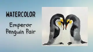 Easy Watercolor Penguins | How To Paint Penguins