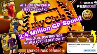 2.4M GP Legends European National Teams Box Draw Opening PES 21 MOBILE