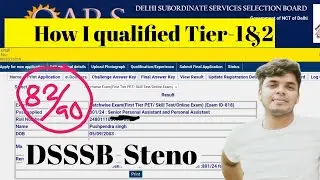 how I qualified Steno DSSB #dsssb #sscsteno #stenographer