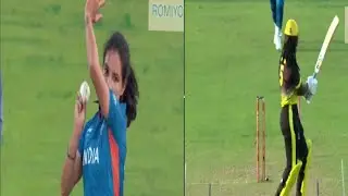 another world class speel of bowling #Renukathakor 🏏🏏#cricket #bowling #women #viral #india #deesa