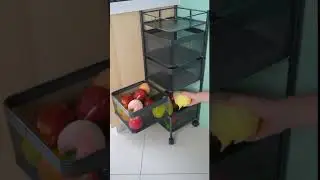 Kitchen Rotating Trolley Basket